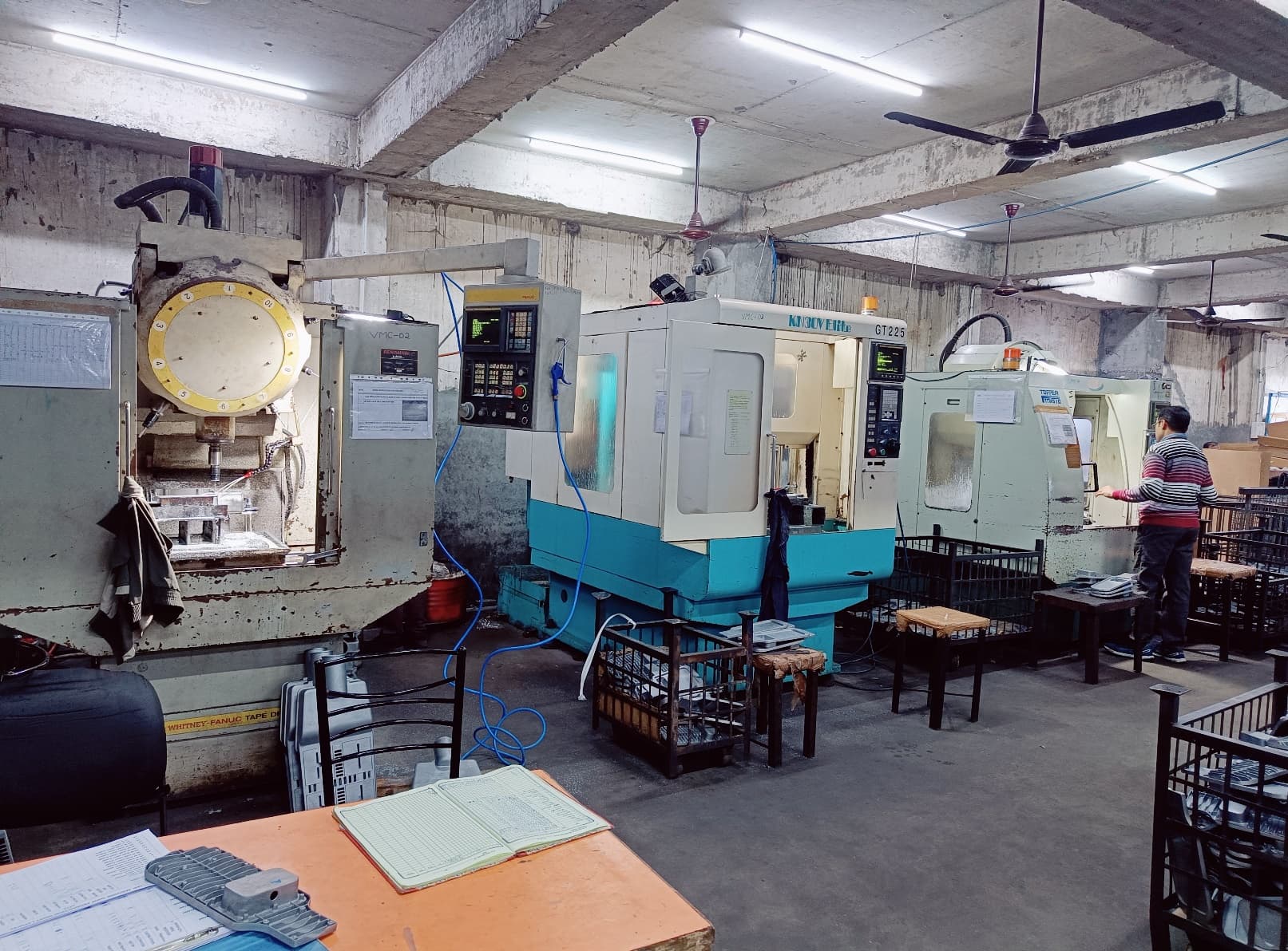 Vertical machining centre in operation at the M-Tech tool room
